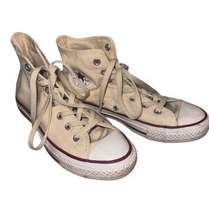 Converse All Star Cream High-Top Sneakers - Men’s 5 / Womens 7